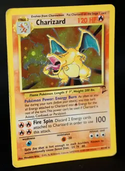 Flame Swirl! Heavily Played! Charizard 4/130 - Base Set 2 Pokemon Card Holo - Image 1