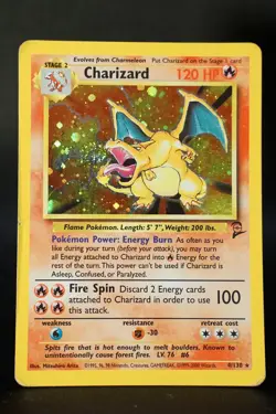 Flame Swirl! Heavily Played! Charizard 4/130 - Base Set 2 Pokemon Card Holo - Image 4
