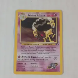 Pokemon Sabrina's Alakazam 16/132 Gym Challenge Holo Rare 80 HP English TCG Card - Image 1