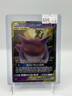 Pokemon TCG Gengar & Mimikyu GX Holo Ultra Rare Card 53/181 Tag Team - Image 1