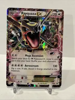Pokemon TCG Rayquaza XY69 Shiny Black Star Promo Holo Rare Card - Image 1