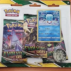 Pokemon TCG Sword & Shield Evolving Skies 3 Pack Blister + Umbreon Promo Card - Image 3