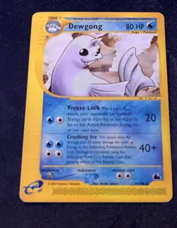Pokemon Dewgong Rare Regular Skyridge 7/144 English TCG Card LP 🔥 - Image 1