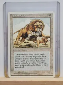 Savannah Lions [Fourth Edition] MTG Core Set English Regular NM *Actual Pictures - Image 1