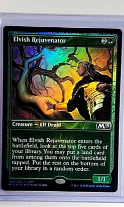 2018 MTG Magic The Gathering M19 FNM Promos Promo Foil #180 Elvish Rejuvenator - Image 1