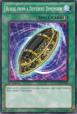 Yugioh Burial from a Different Dimension SDLS-EN029 Common 1st Ed NM x3 - Image 1
