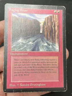 ***Beta Raging River (Indent & Moisture Damage)*** MTG Beta Magic Kid Icarus - Image 3