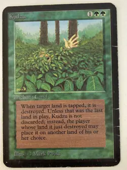 Magic the Gathering MTG Alpha KUDZU HP (Beta Bob) - Image 1
