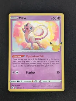 MEW 011/025 HOLO RARE CELEBRATIONS POKEMON TCG - Image 1