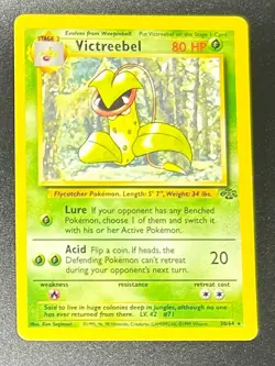 1999 POKEMON VICTREEBEL JUNGLE NON HOLO RARE LP - Image 1