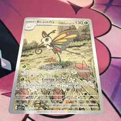 Pokemon Beautifly 219/217 ASC EN Full Art Holo Rare Stage 2 Grass 130 HP 2026 - Image 2