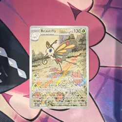Pokemon Beautifly 219/217 ASC EN Full Art Holo Rare Stage 2 Grass 130 HP 2026 - Image 3