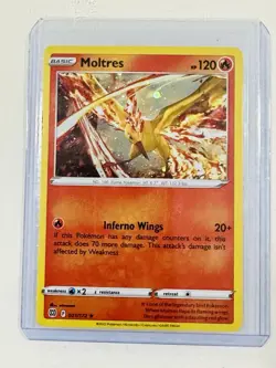 Pokemon Moltres TCG Sword & Shield Brilliant Stars Holo Card 021/172 - Image 1