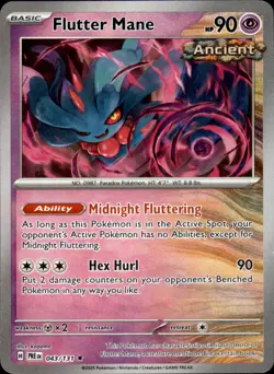 Flutter Mane (Master Ball Pattern) 43/131 - Pokemon Prismatic Evolutions NM - Image 1
