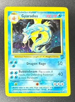 2000 POKEMON GYARADOS BASE SET 2 HOLO RARE MP - Image 1