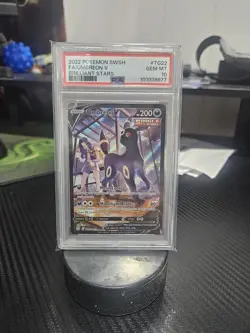 2022 POKEMON BRILLIANT STARS #TG22/TG30 UMBREON V FA TRAINER GALLERY PSA 10 - Image 1