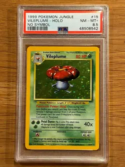1999 POKEMON JUNGLE VILEPLUME NO SYMBOL 8.5 PSA # 48508542 - Image 1