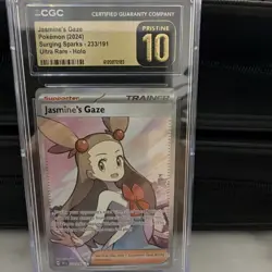 Pokemon Jasmine's Gaze CGC Pristine 10 233/191 Surging Sparks Ultra Rare Holo - Image 3