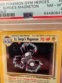 2000 POKEMON GYM HEROES LT. SURGE'S MAGNETON #8 PSA 8 PSA #54480841 SWIRL - Image 3
