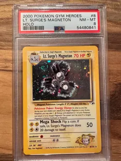 2000 POKEMON GYM HEROES LT. SURGE'S MAGNETON #8 PSA 8 PSA #54480841 SWIRL - Image 5