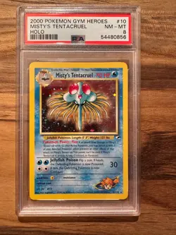 2000 POKEMON GYM HEROES MISTY'S TENTACRUEL #10 PSA 8 PSA #54480856 - Image 1