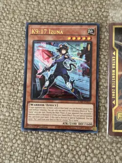 Yu-Gi-Oh! K9-17 Izuna Ultra Rare JUSH-EN031 Near Mint + Bonus Field Center Promo - Image 2