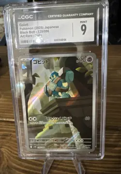 Pokemon TCG Golett 122/086 Illustration Rare Holo Black Bolt SV - Image 1