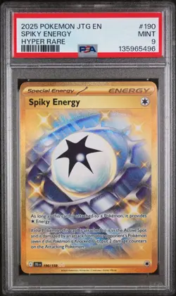 2025 Pokemon Spiky Energy 190/159 Hyper Rare Journey Together Holo PSA 9 - Image 1