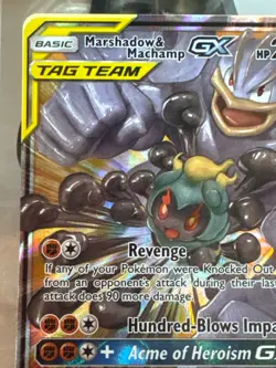 Marshadow & Machamp GX 82/214 Unbroken Bonds Tag Team Holo Ultra Rare Pokemon NM - Image 2