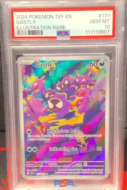 Pokemon Temporal Forces Gastly 177/162 Illustration Rare PSA GEM MINT 10 - Image 1