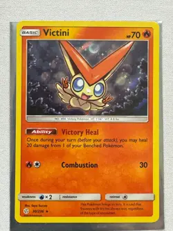 Victini 30/236 Holo Rare Cosmic Eclipse Pokemon Near Mint - Image 1