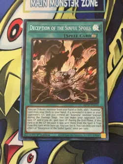 Yugioh! Deception of the Sinful Spoils MP25-EN113 1st Edition NM - Image 1