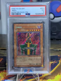 2003 Yu-Gi-Oh! Jinzo - Secret Rare - BPT-011 PSA 5 - Image 2