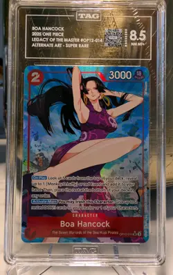 One Piece Card Boa Hancock OP12-014 SR (Alt Art) ENGLISH Super Rare TAG 8.5 - Image 1