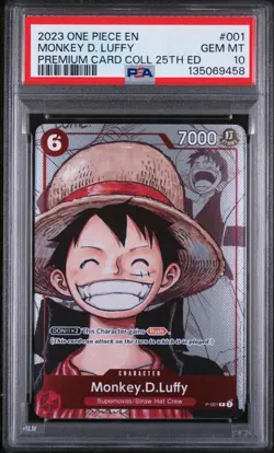 PSA 10 Monkey.D.Luffy Manga Promo 25th Anniversary Alt Art P-001 One Piece - Image 1
