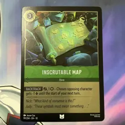 Disney Lorcana Whispers in the Well Inscrutable Map Cold Foil 99/204 NM - Image 1