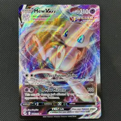 Pokemon Mew VMAX Ultra Rare Card 114/264 NM-Mint Fusion Strike - Image 1