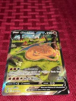 Pokemon TCG Charizard v SWSH260 Sword & Shield Promo Card Near Mint Condition - Image 1