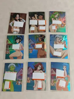 9 SEXY WAIFU DRAGON BALL Z ACG HOLOFOIL Cards - Image 1