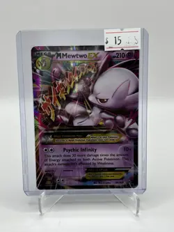 Pokemon M Mega Mewtwo EX Ultra Rare Holo TCG Card 64/162 - Image 1