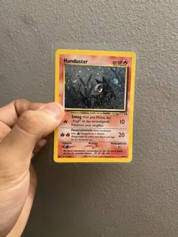 Pokemon Karte/card Houndour Hunduster 5/75 Neo Discovery Holo Swirl - Excellent+ - Image 1