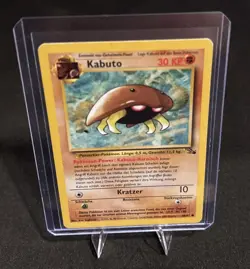 [German] Rare Vintage Kabuto Pokemon Card 50/62 Unlimited Edition LP 2000 - Image 1