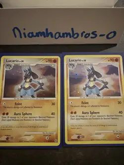 Pokemon holo Lucario Stage 1 Cards DPBP#504 2007 Lot of 2 Nintendo English - Image 1