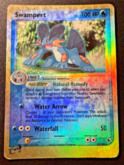 Swampert 23/109 EX Ruby & Sapphire Pokemon Card Reverse Holo Foil Rare HP - Image 1