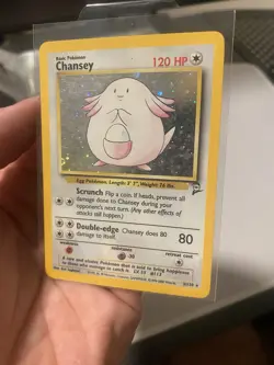 Pokemon Chansey Base Set 2 Holo Rare Basic 120 HP 3/130 Pokemon TCG Card - Image 4