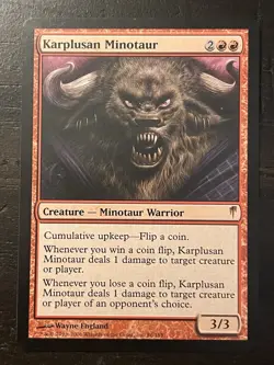 Karplusan Minotaur Coldsnap Red Rare Magic The Gathering Card - Image 1
