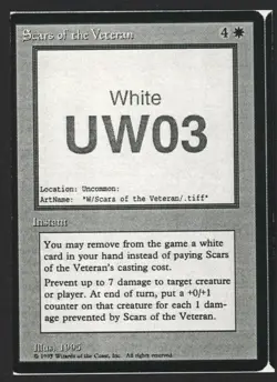 ***Scars of the Veteran Playtest Card*** MTG Alliances Magic Kid Icarus - Image 1