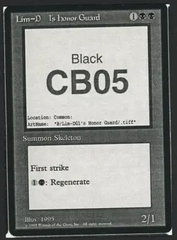 ***Lim-Dul's Honor Guard Playtest Card*** MTG Alliances Magic Kid Icarus - Image 1