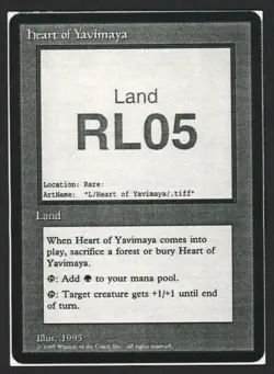 ***Heart of Yavimaya Playtest Card*** MTG Alliances Magic Kid Icarus - Image 1