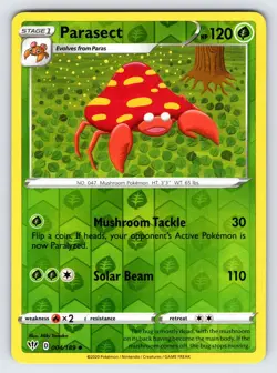 Parasect 004/189 2020 Darkness Ablaze Pokemon Card Reverse Holo Uncommon - Nm - Image 1